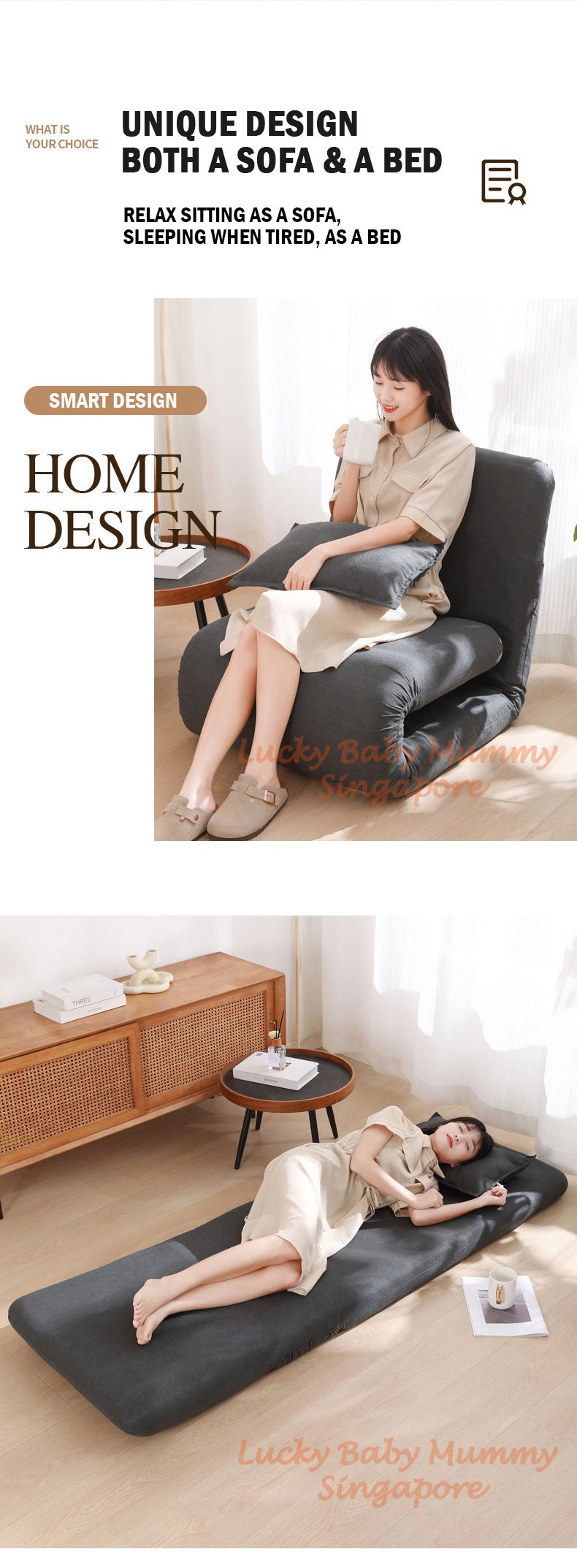 C6 Foldable Tatami Lazy Sofa