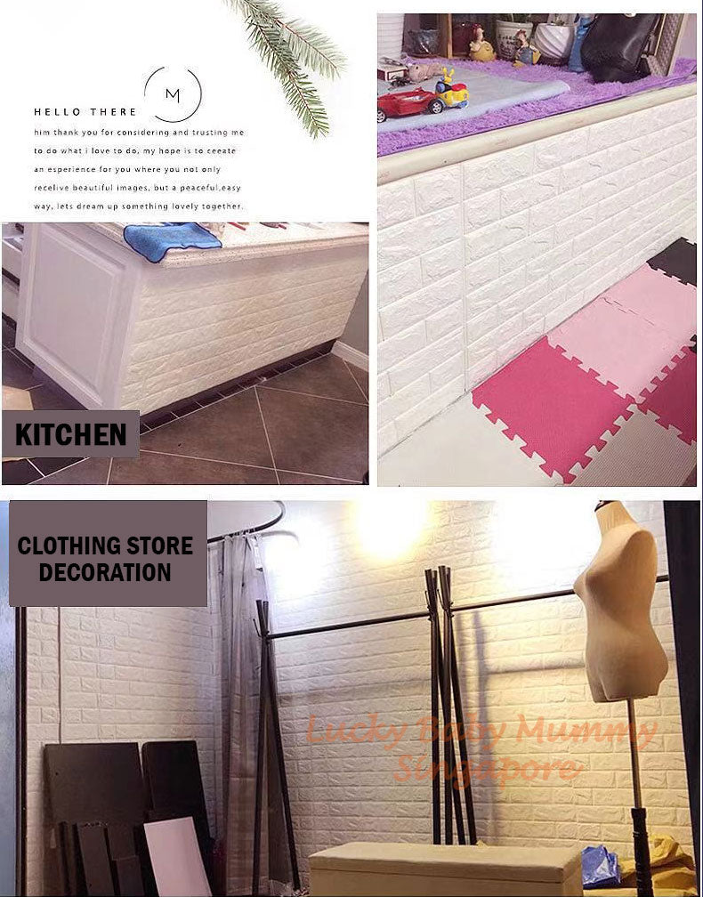 3D Brick Wall Sticker