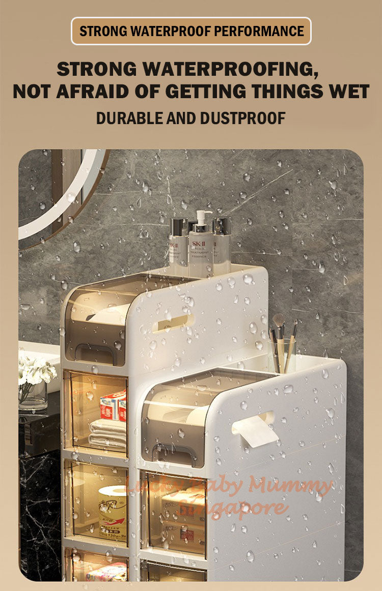 Bathroom Slim Storage Cabinet Drawers