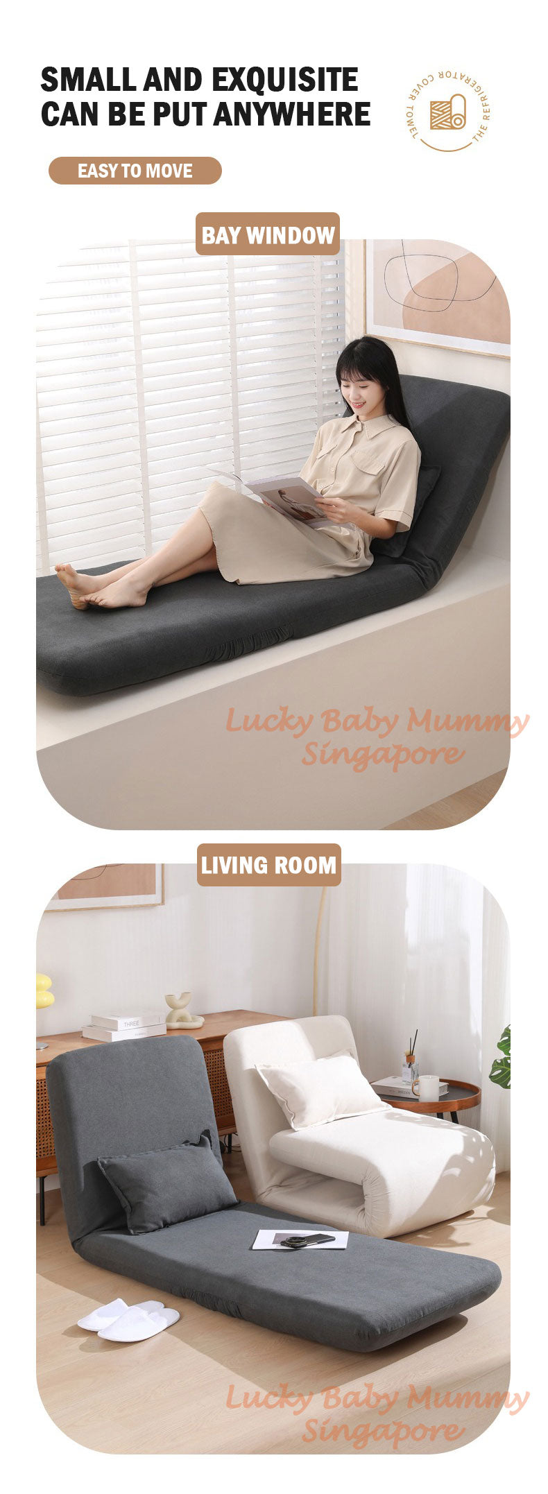 C6 Foldable Tatami Lazy Sofa
