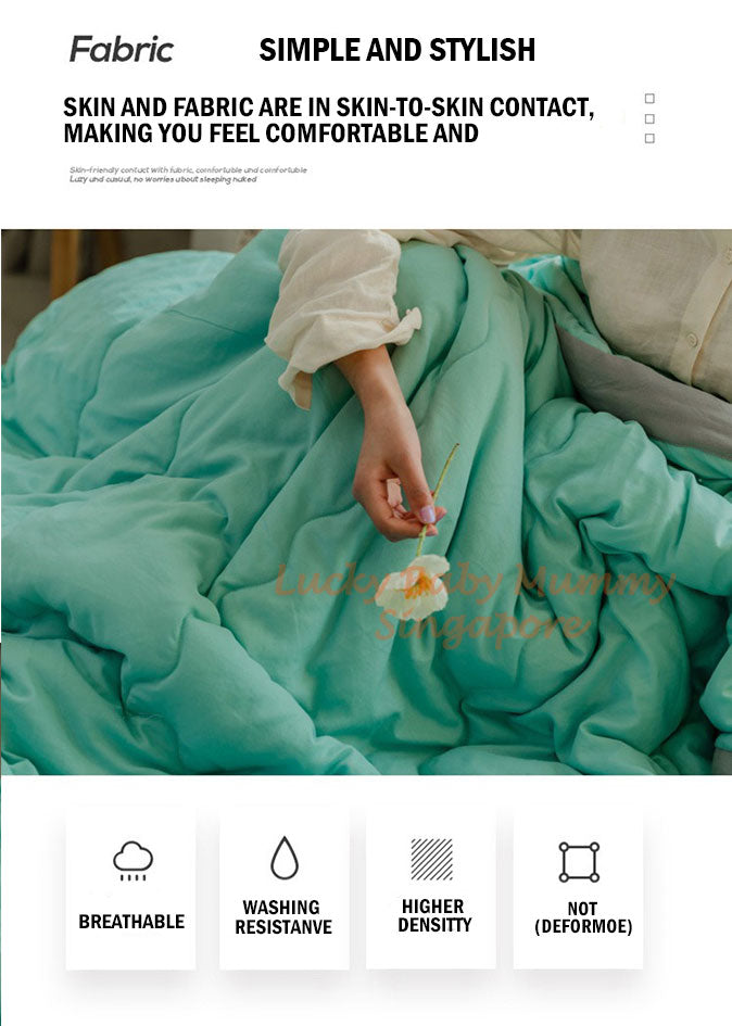 Japanese Style Summer Quilt Blanket Light Weight Cotton