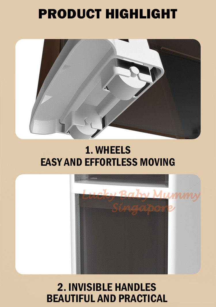 Bathroom Slim Storage Cabinet Drawers