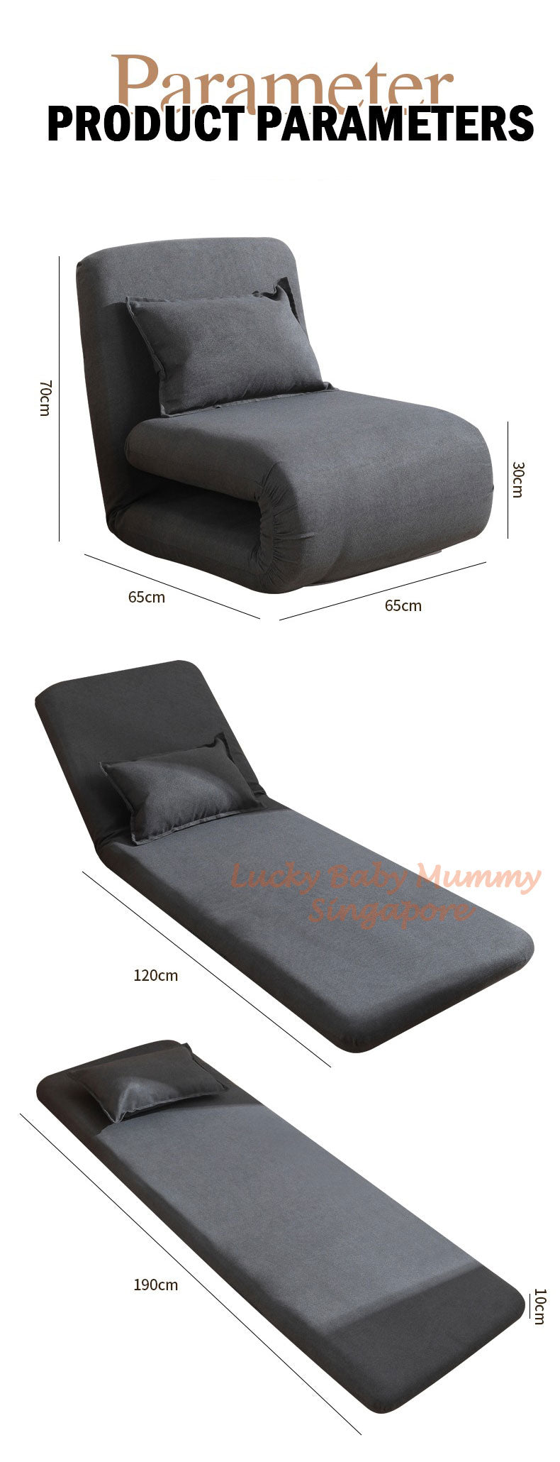 C6 Foldable Tatami Lazy Sofa