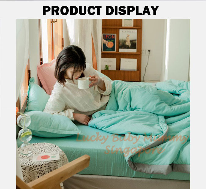 Japanese Style Summer Quilt Blanket Light Weight Cotton