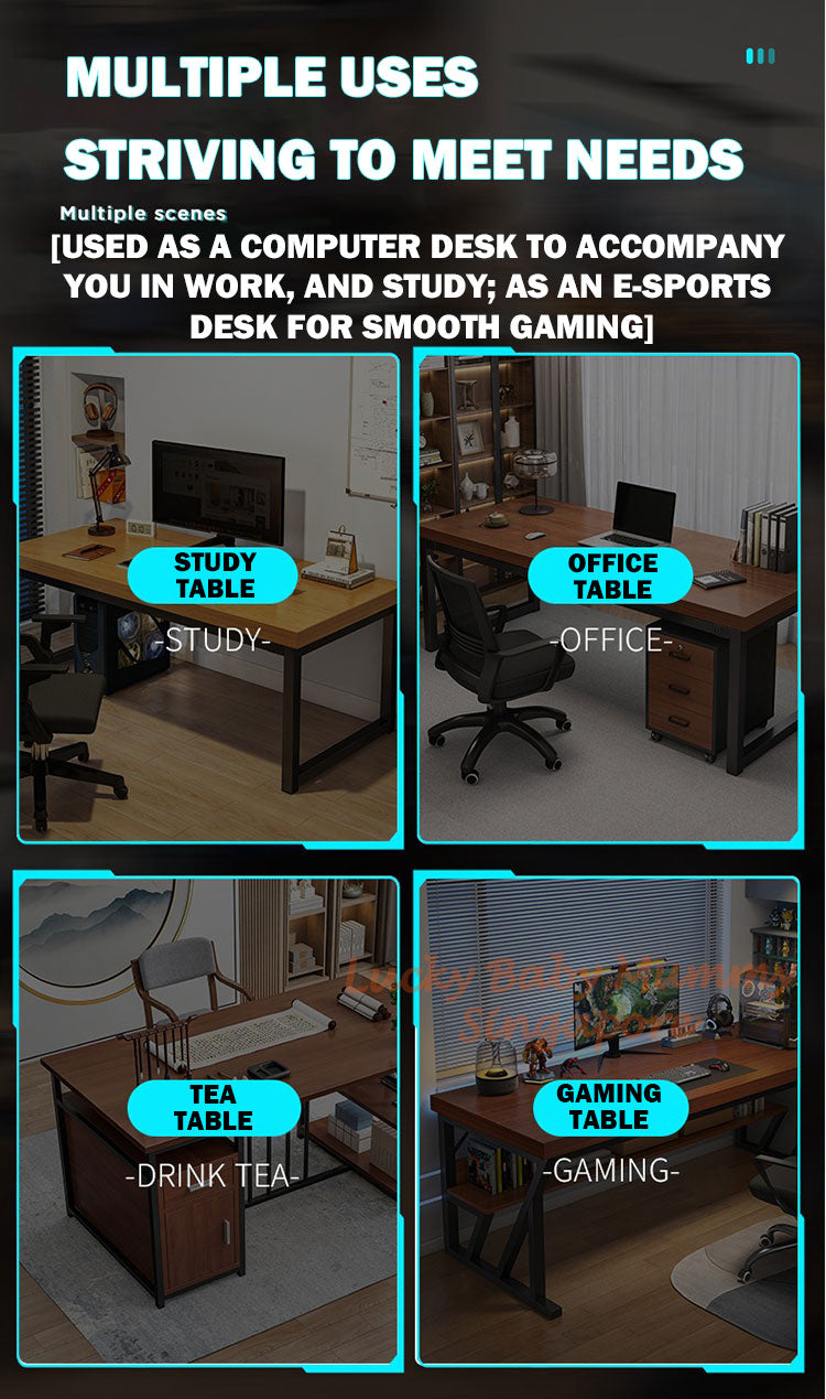 Curved Frame E-sport Style Computer Table