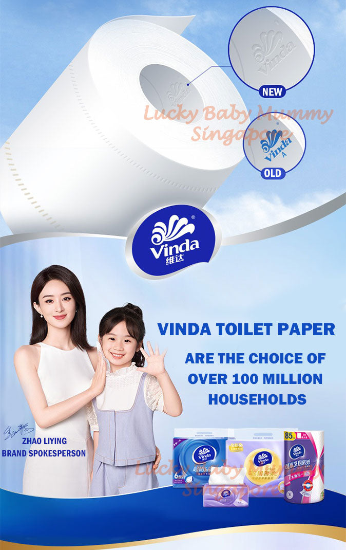 Vinda 4Ply Ultra Strong Toilet Paper Roll 140g 27 Rolls/box