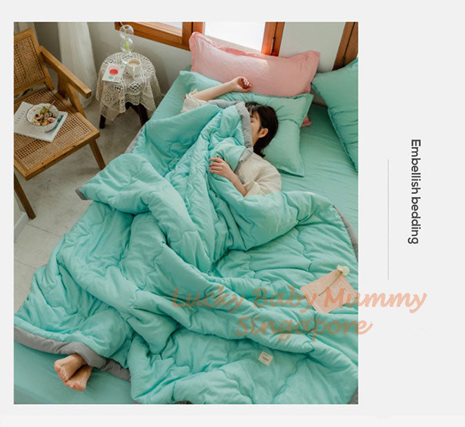 Japanese Style Summer Quilt Blanket Light Weight Cotton