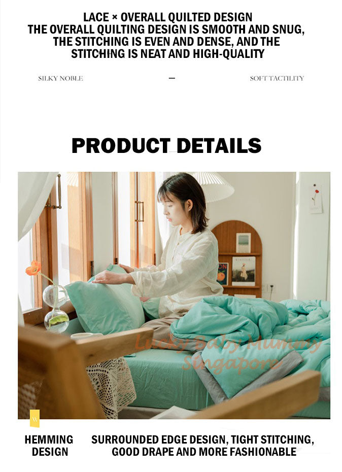 Japanese Style Summer Quilt Blanket Light Weight Cotton