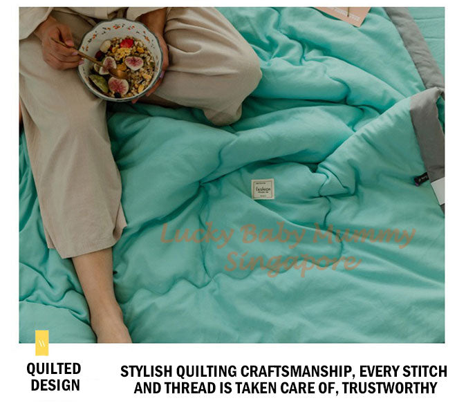 Japanese Style Summer Quilt Blanket Light Weight Cotton