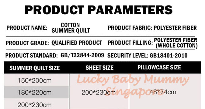 Japanese Style Summer Quilt Blanket Light Weight Cotton