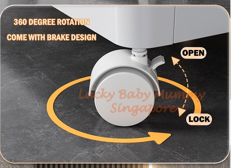 Movable Laundry Storage Rack with Wheels