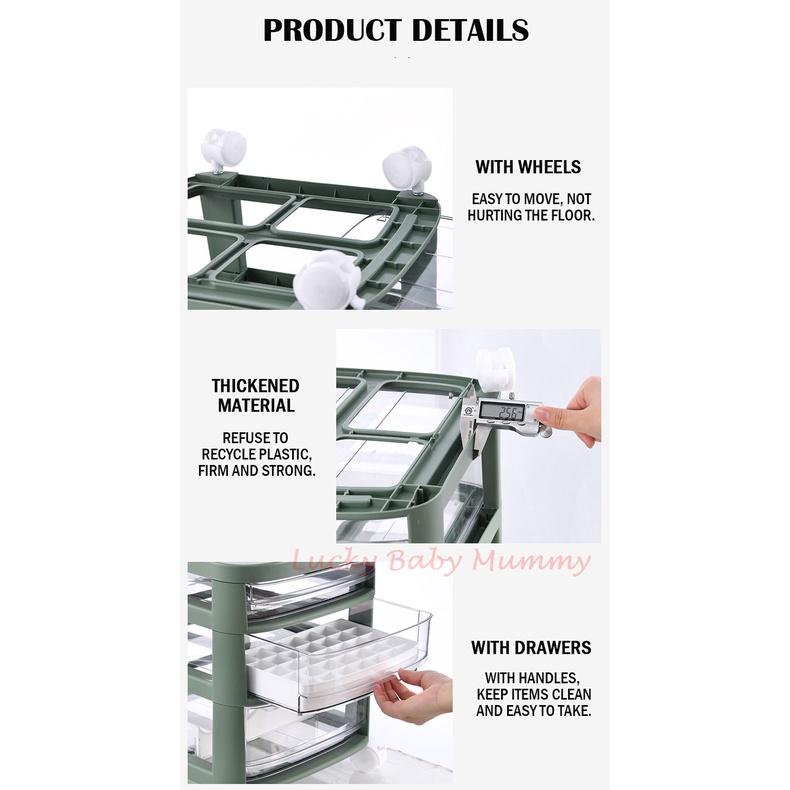 Cosmetic Storage Drawer Makeup Cabinet - 3/4/5/6/7 Tier / Storage / Organizer / Box / Plastic Storage Box