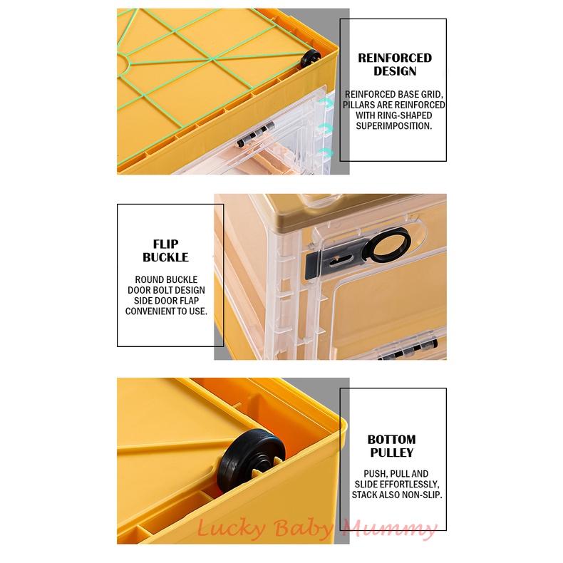 Heighten Plastic Foldable Stackable Storage Box