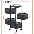 Square-4 Tiers Black