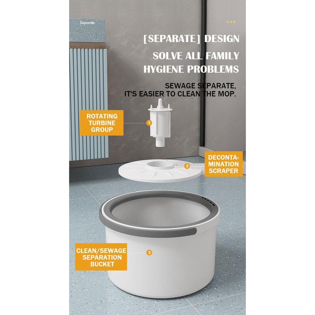 Microfiber Spin Mop & Water Bucket