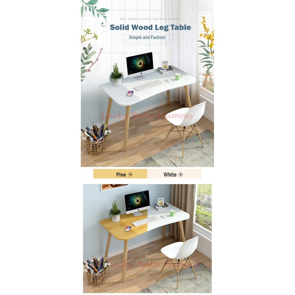 Solid Wood Leg Computer Laptop Table