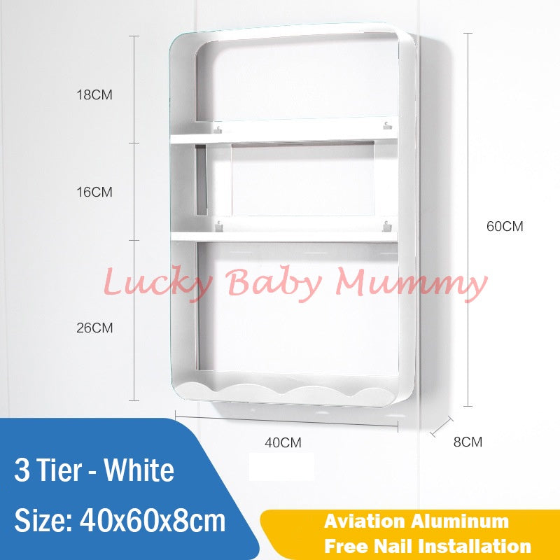 Nail Free Bathroom Rack