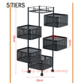 Square-5 Tiers Black