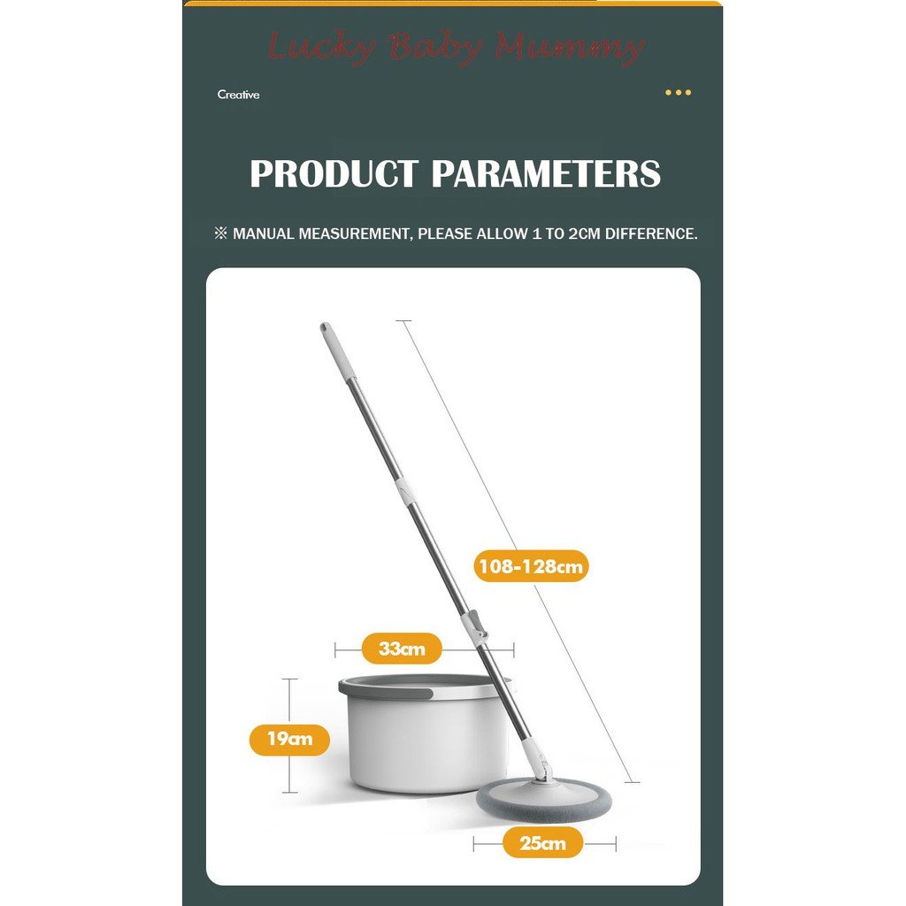 Microfiber Spin Mop & Water Bucket