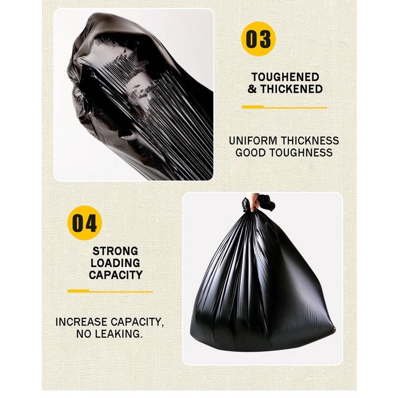 BLACK and Food Waste Large Plastic Dustbin Liners