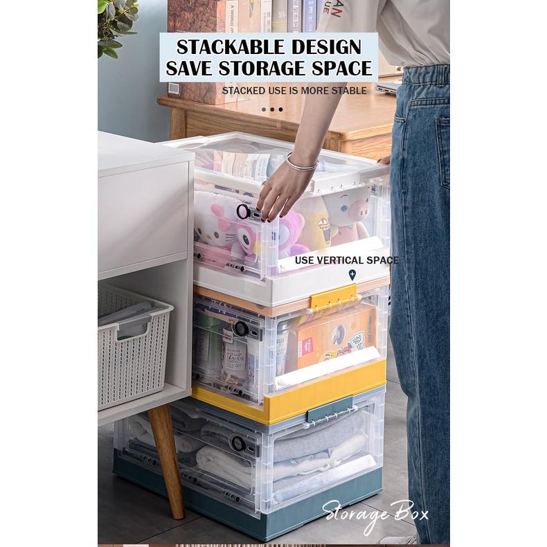 Heighten Plastic Foldable Stackable Storage Box