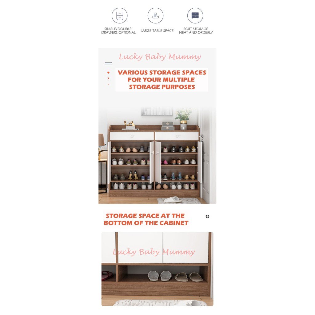 Minimalist Shoe Wood Cabinet