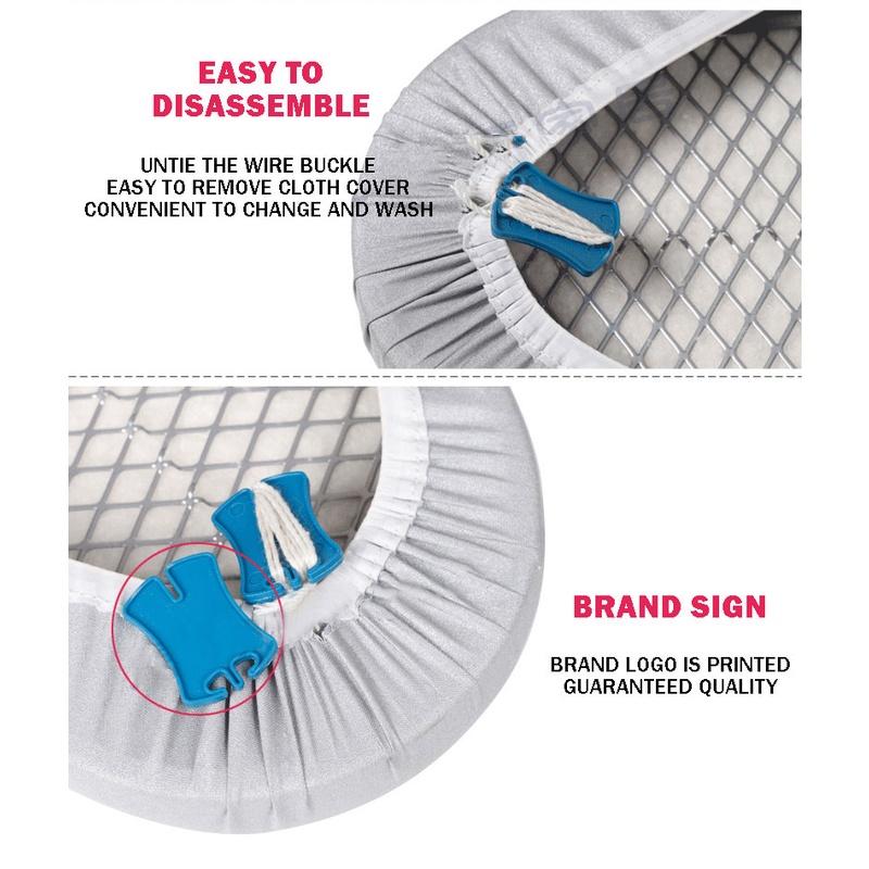 Standing Ironing Board with Premium Board Cover and Iron Rest