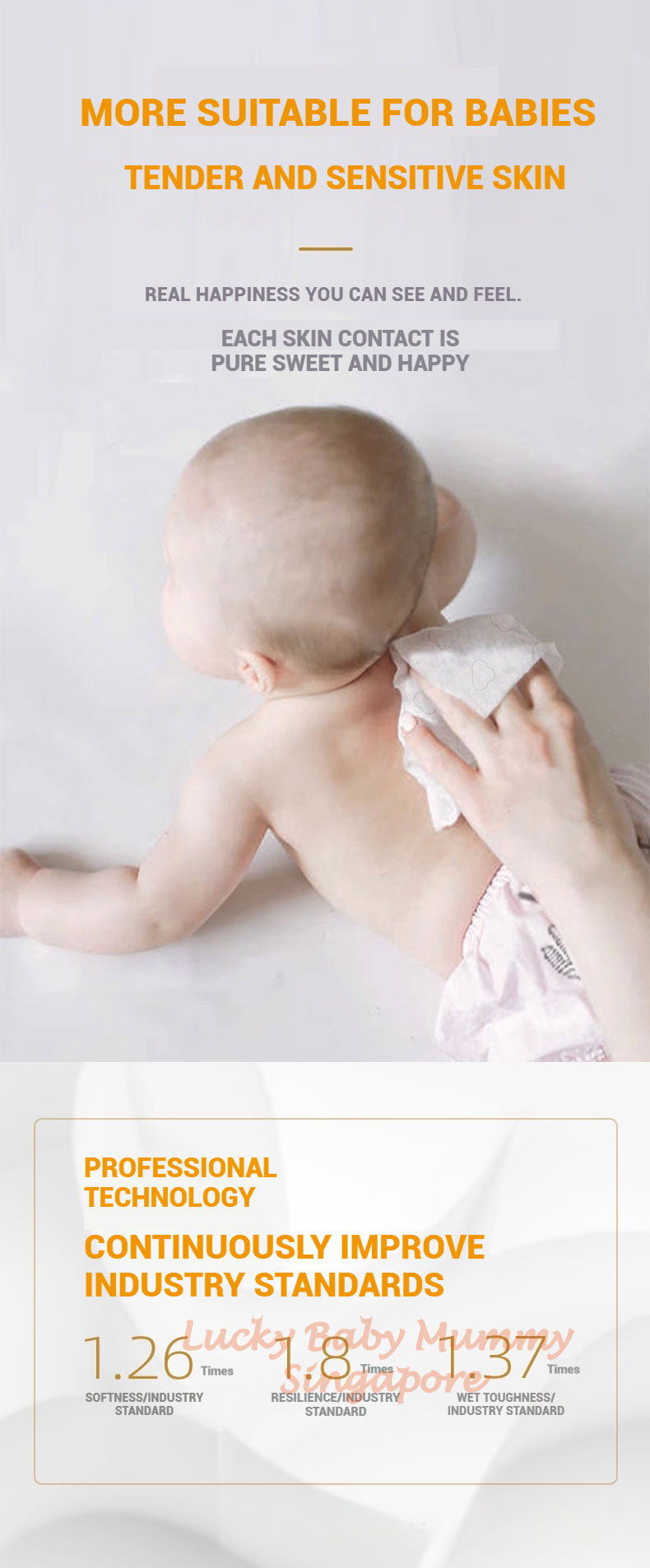 Beaba Wood Pulp 3 Ply Extra-Smooth Household Tissue Paper 120 Sheets