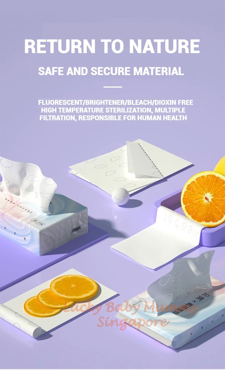 Beaba Wood Pulp 3 Ply Extra-Smooth Household Tissue Paper 120 Sheets