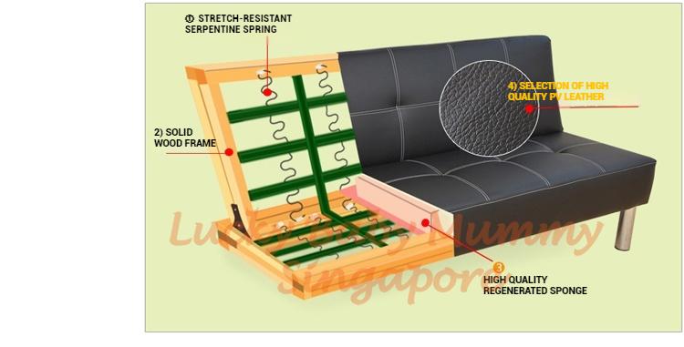 Modern Metal Foldable Sofa Bed With Mattress★ Bedroom Portable Single Bed Frame/bed