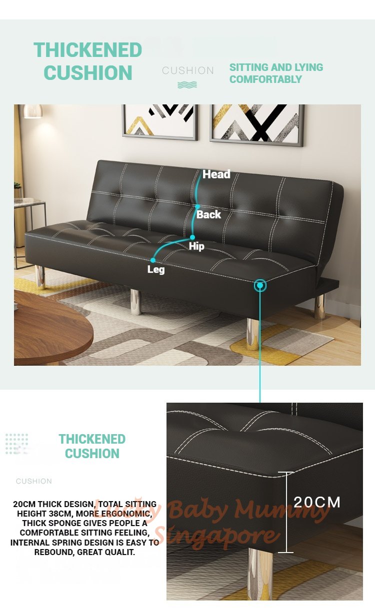 Modern Metal Foldable Sofa Bed With Mattress★ Bedroom Portable Single Bed Frame/bed