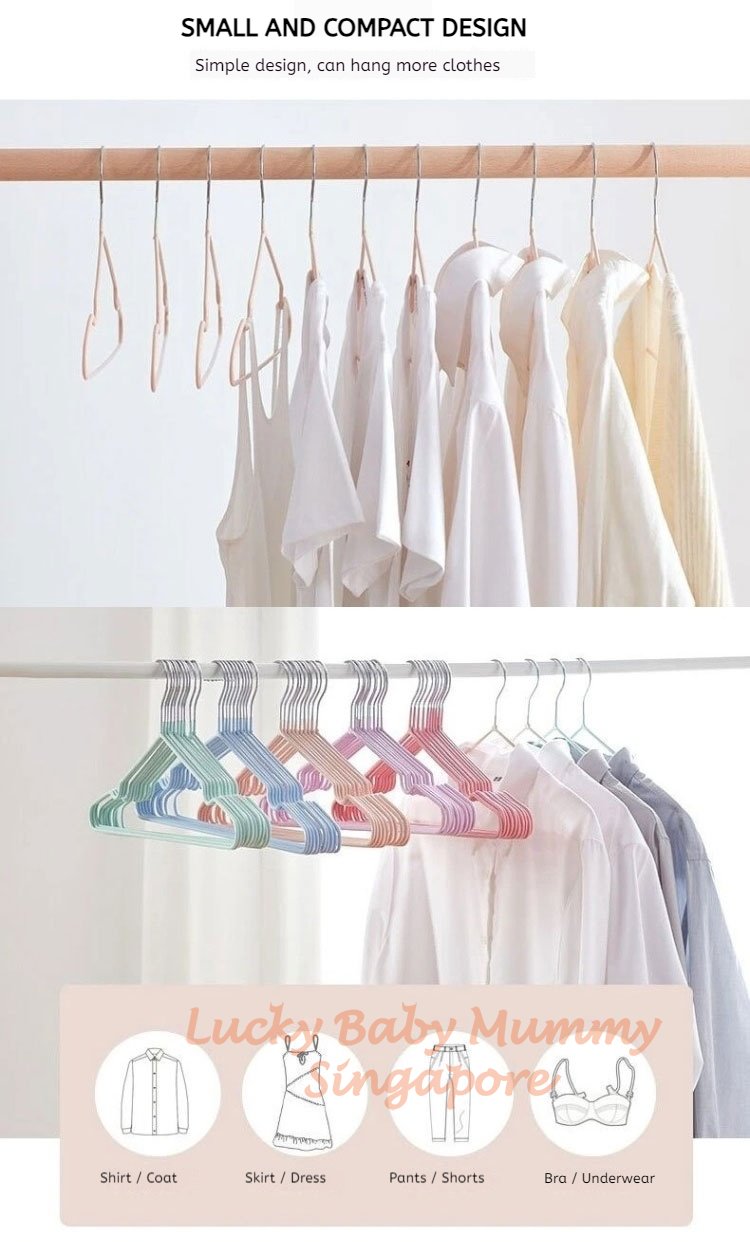 Extra Thick Stainless-Steel PVC Anti-Slip Metal Hanger