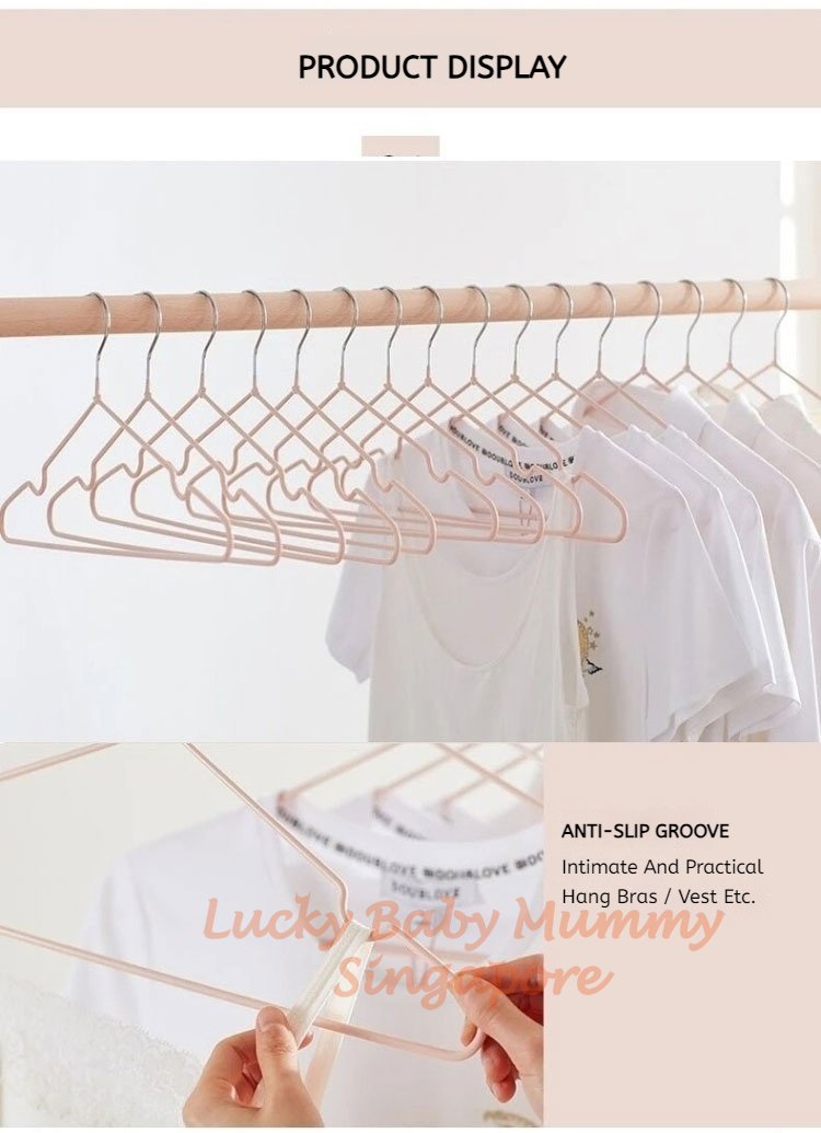 Extra Thick Stainless-Steel PVC Anti-Slip Metal Hanger