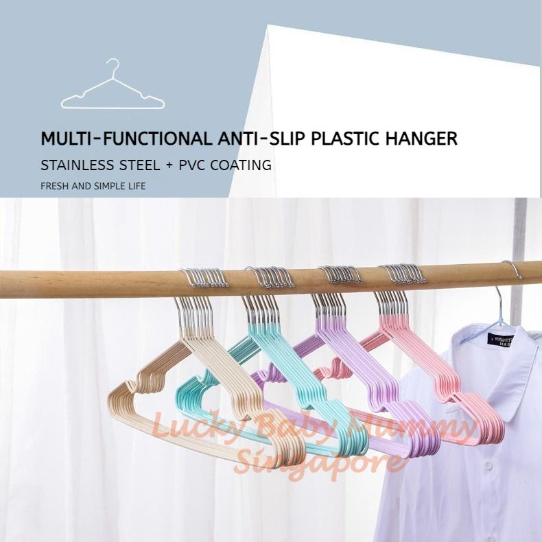 Extra Thick Stainless-Steel PVC Anti-Slip Metal Hanger