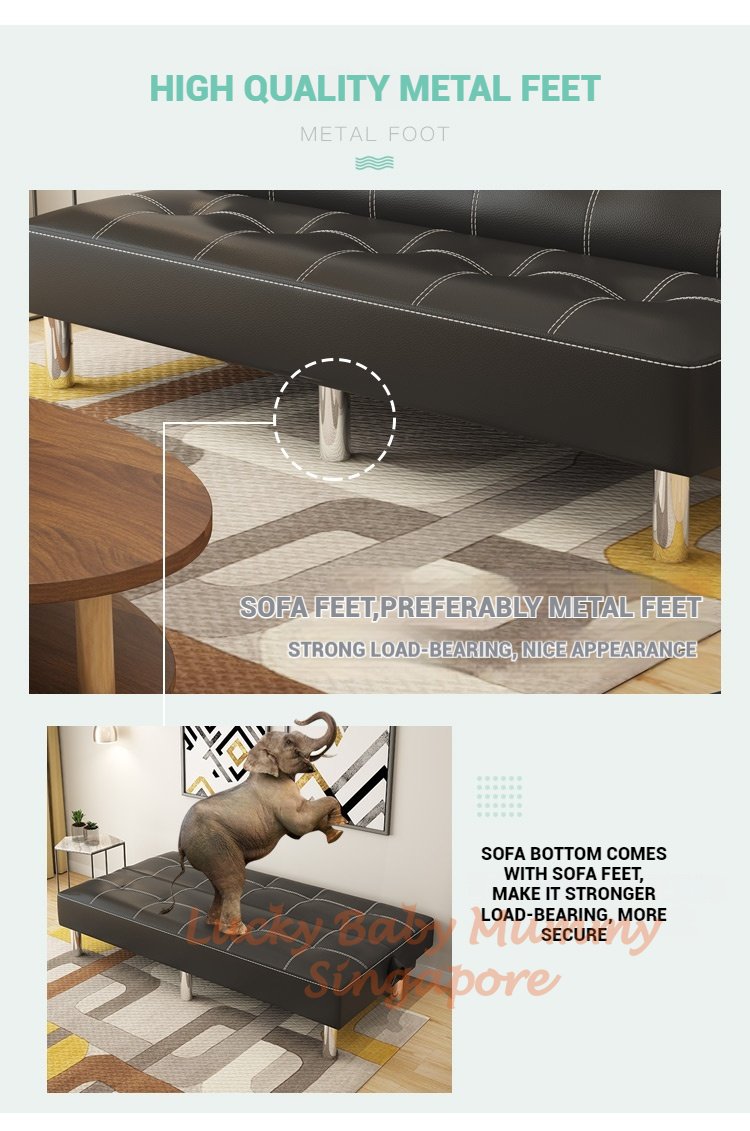 Modern Metal Foldable Sofa Bed With Mattress★ Bedroom Portable Single Bed Frame/bed