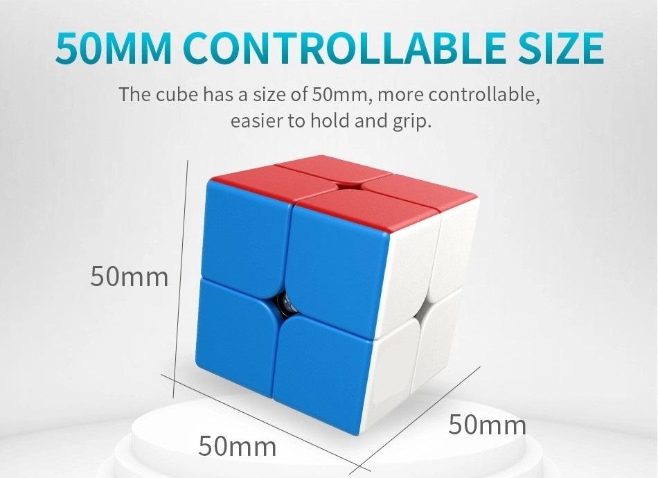 QiYi Rubiks Cube 2x2/3x3/4x4 Ultra Smooth Black/White/Rainbow Rubiks Cube/Super Smooth Fast Speed