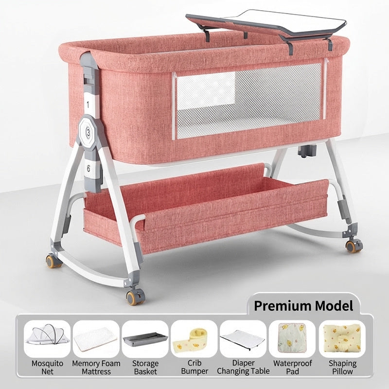 Portable Rocking Bed - Premium Pink