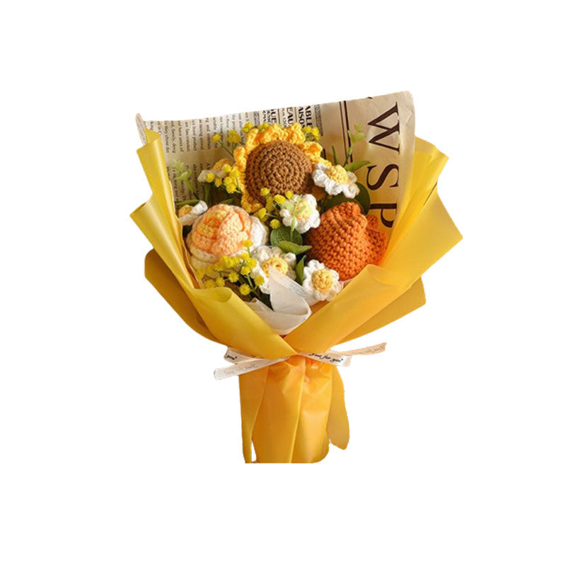 Charming Sunflower Crochet Bouquet