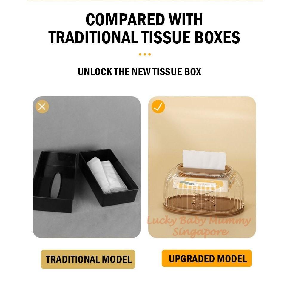 Auto Lifting Striped Tissue Box