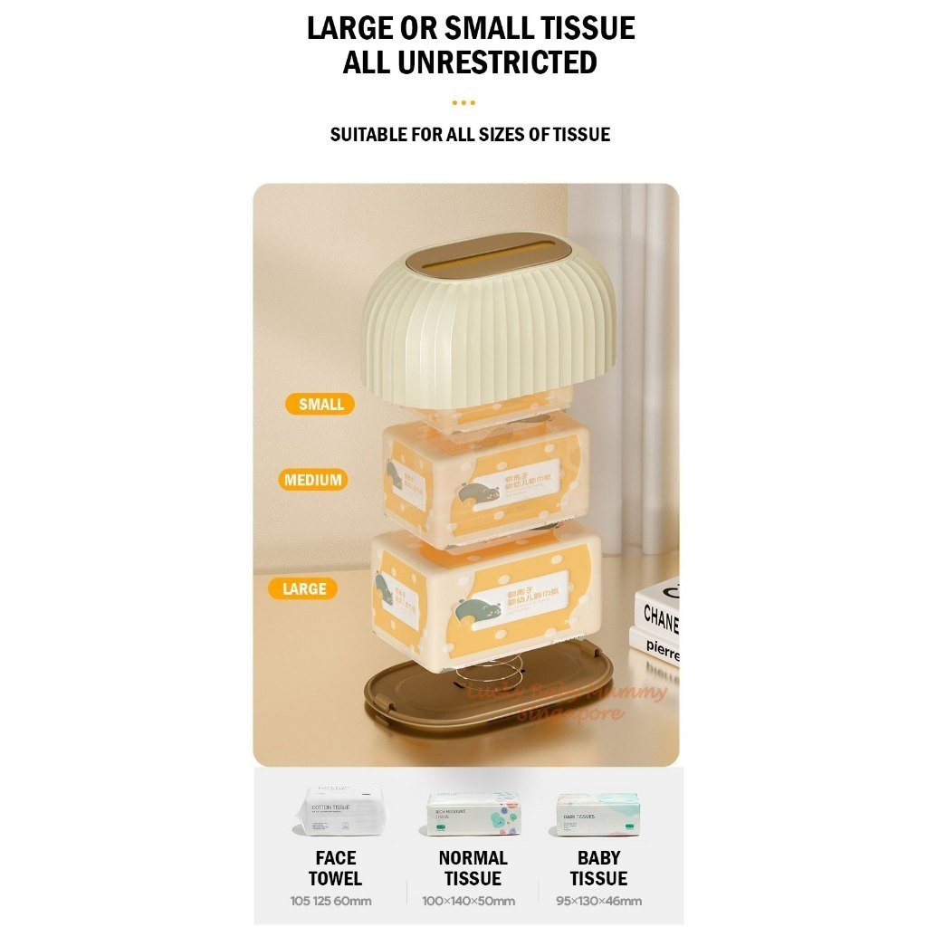 Auto Lifting Striped Tissue Box