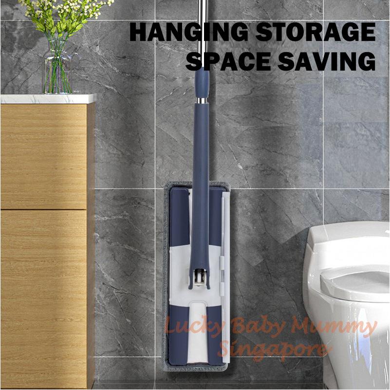 Large Panel Wet Dry Dual-Use Mop with Wiper Strip