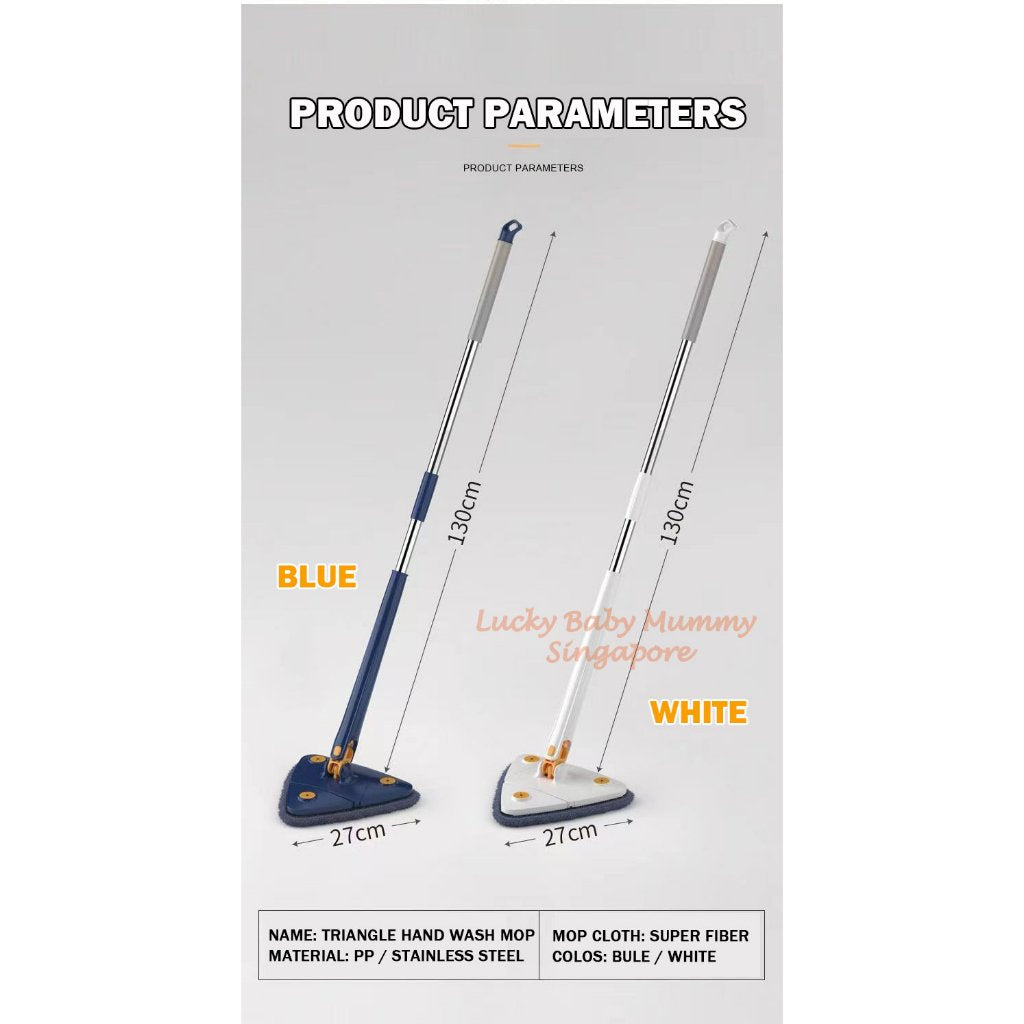 Auto Water Squeezing Triangular Mop