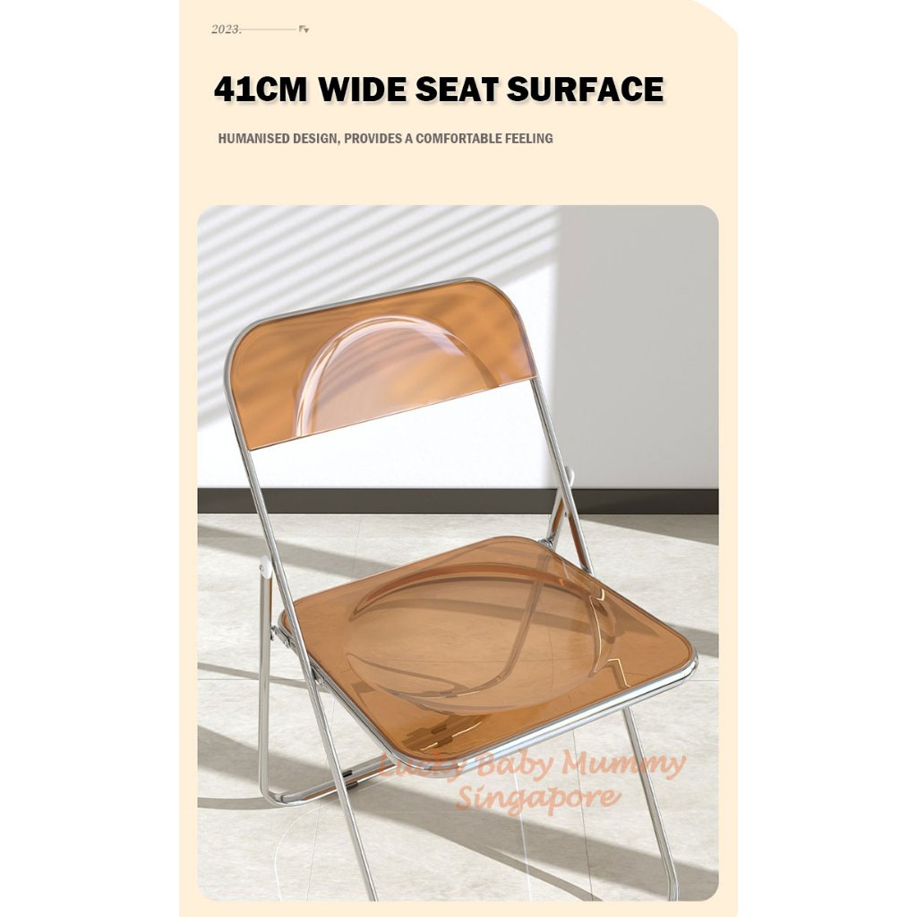 PVC Transparent Crystal Foldable Office Chair