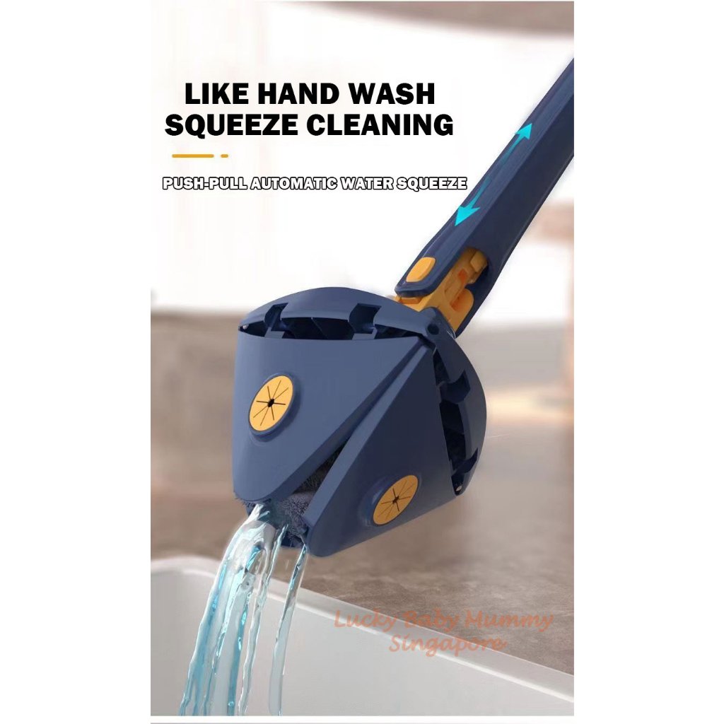 Auto Water Squeezing Triangular Mop