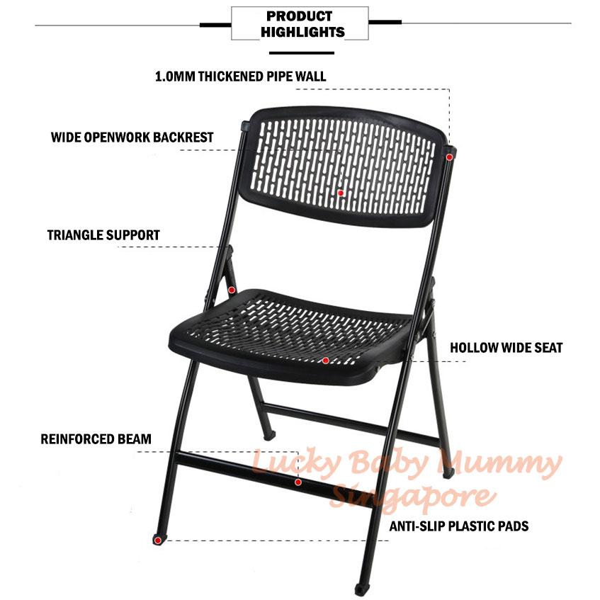 Ergonomic Design Hollow Foldable Chair