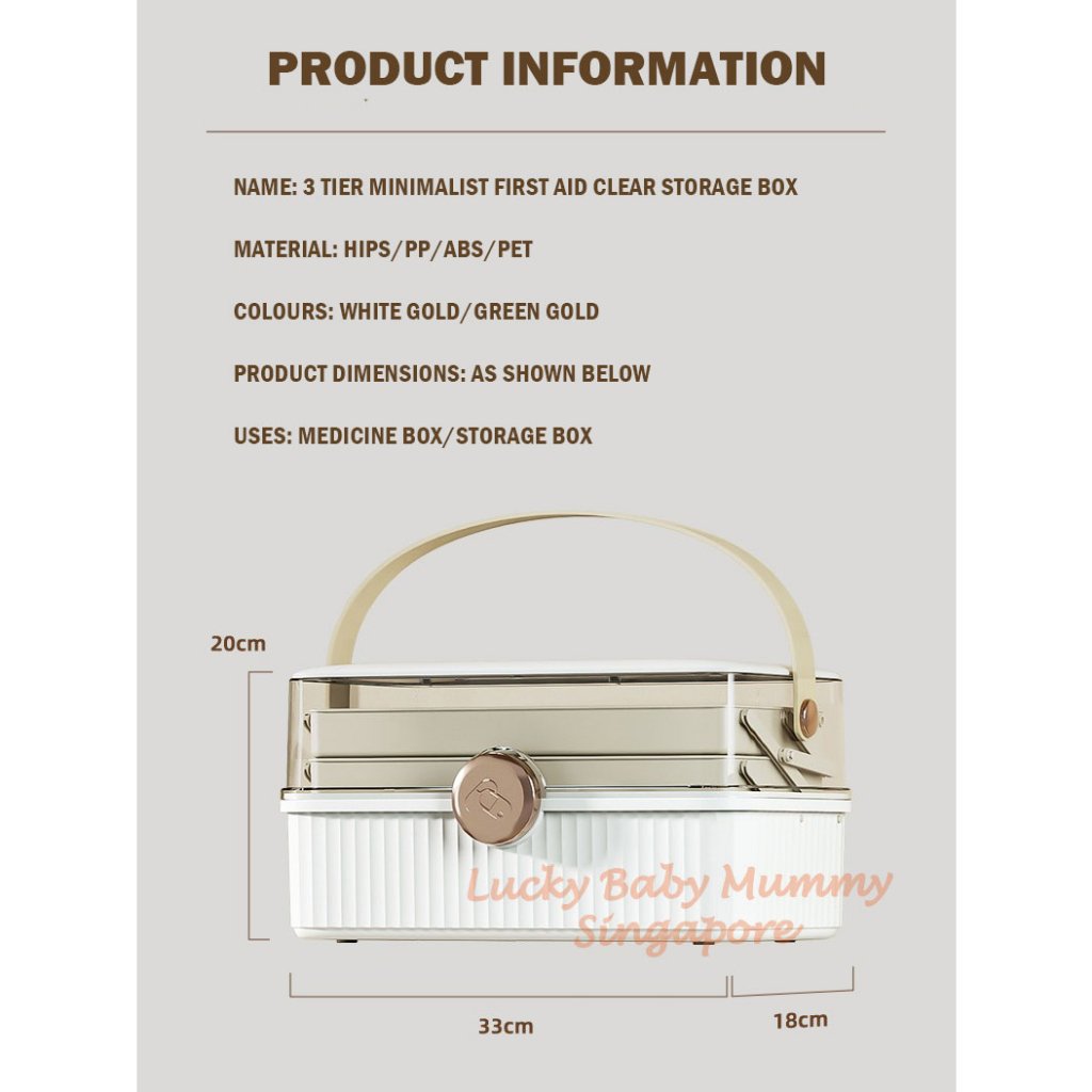 Minimalist First Aid Clear Storage Box