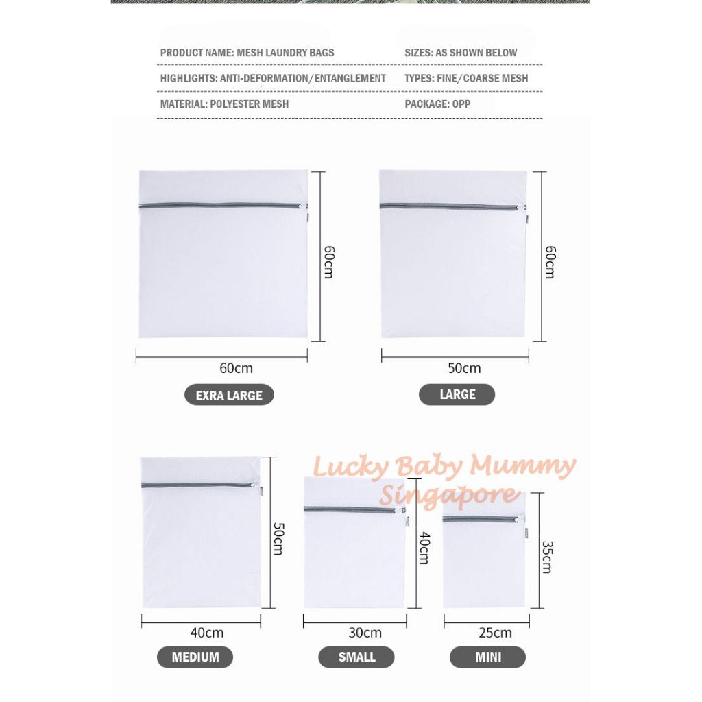 (One Set/6 Sizes) Mesh Laundry Bags