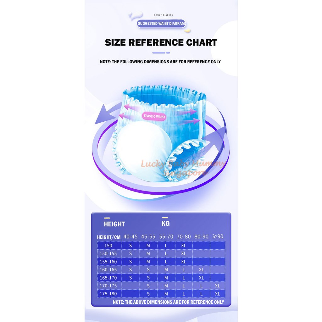 Adult Diaper Pull Up Pants Soft Pads (Day/Night Use)