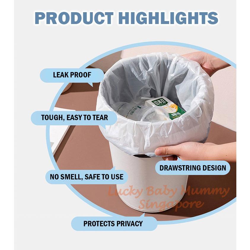 Minaier Drawstring Garbage Bags