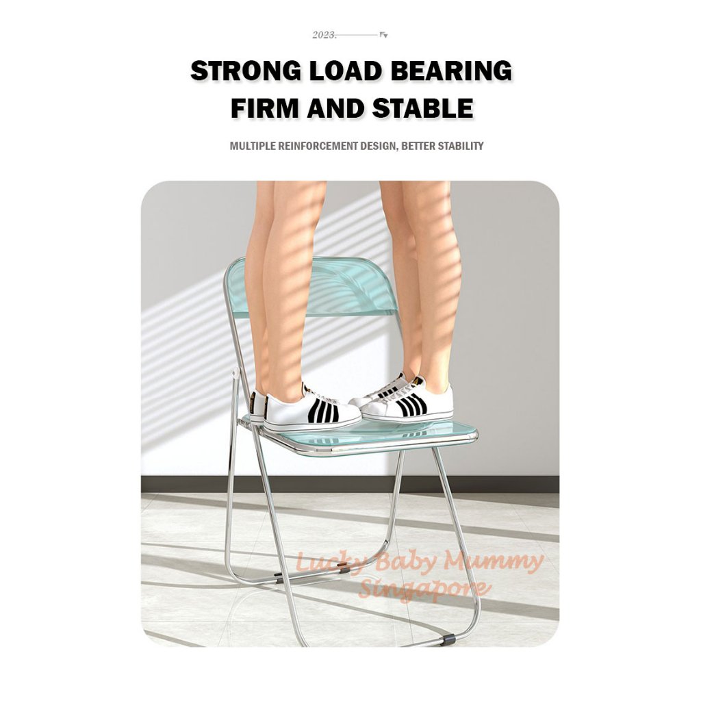 PVC Transparent Crystal Foldable Office Chair